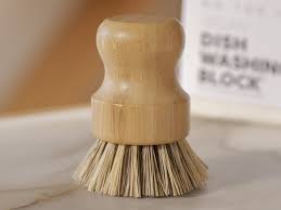 No Tox Life Casa Agave™ Pot Scrubber - White Teakwood Handle - MindfulGoods