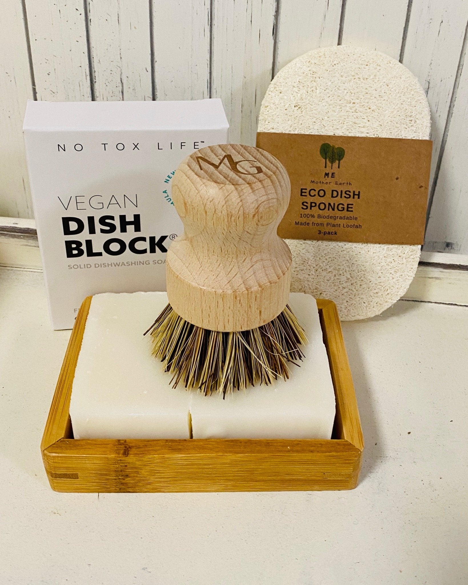 Solid Dish Soap Sponge Scrubber Bundle, Plant Based
