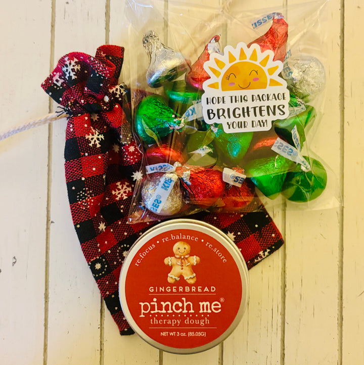 Holiday Pinch Me Therapy Dough Gift Bag - Gingerbread