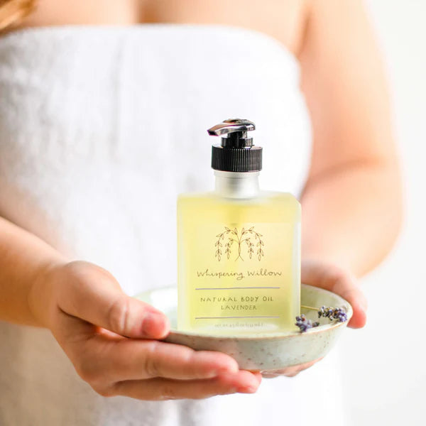 Whispering Willow Organic Body Oil - Lavendar or Eucalyptus