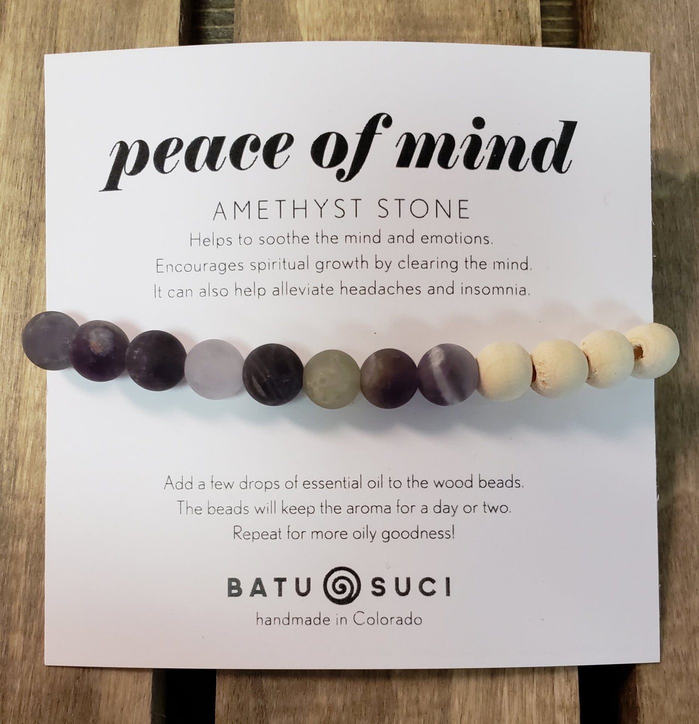 Batu Suci Diffuser Bracelet - Peace of Mind - MindfulGoods